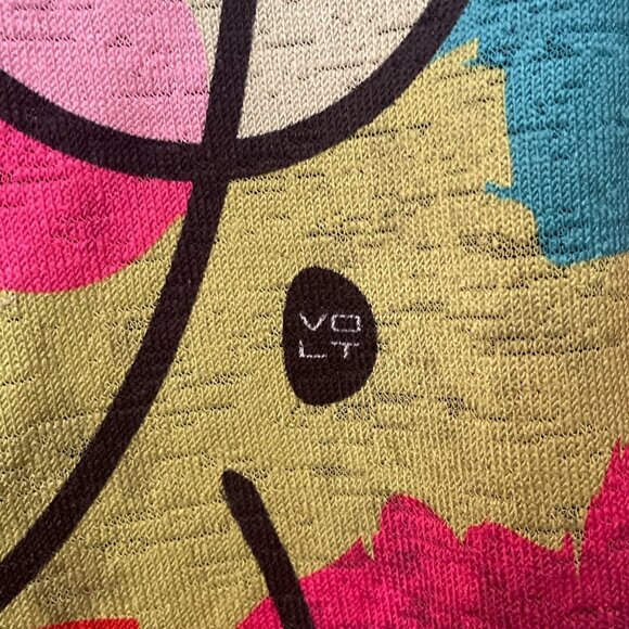 Volt Design Womens Asymmetric Colorful Graphic Wearable Art Sweater Size 2 - Picture 8 of 8